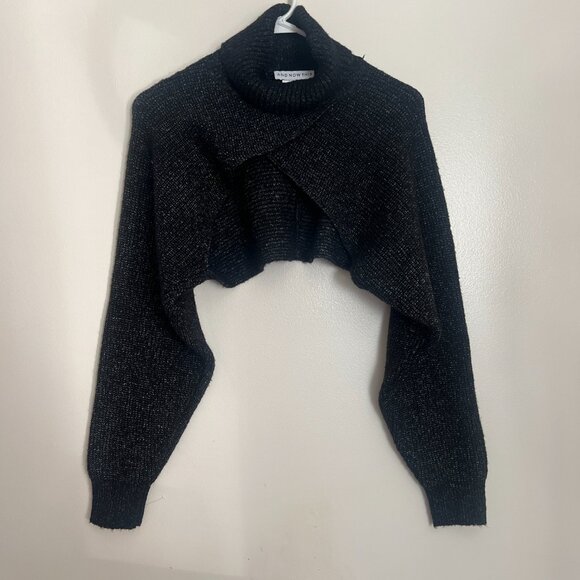 And Now This Metallic Knit Cropped Shrug Sweater | NWT Size Small - Picture 15 of 15